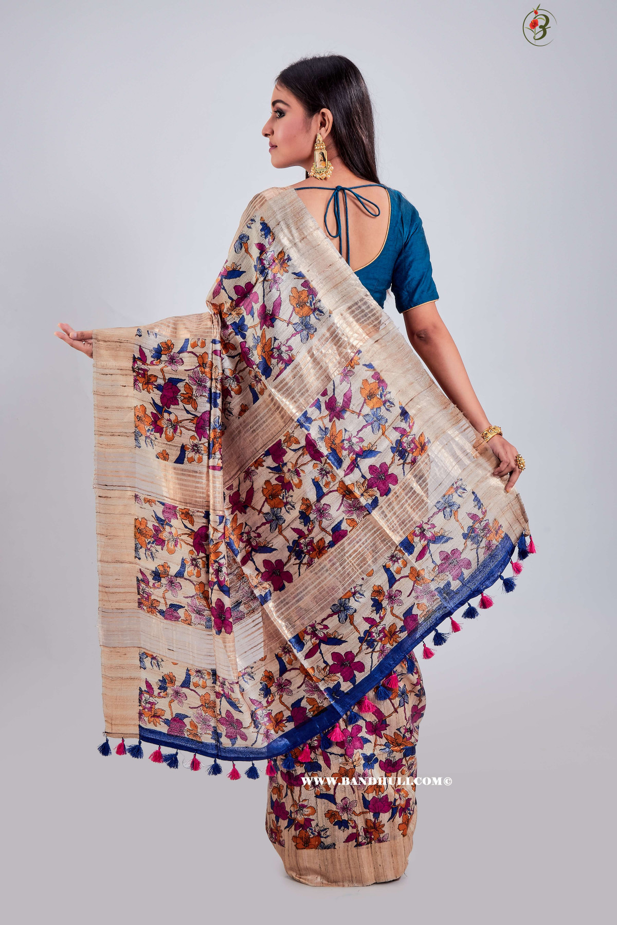 Tunisha Floral Tussar Ghicha